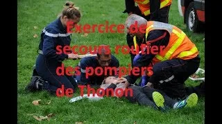 Miniature : Exercice de secours routier des pompiers de Thonon (SDIS 74) - Journée de la sécurité 2019 à Thonon