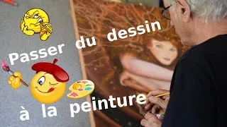 Miniature : Tuto art – COMMENT PASSER DU DESSIN A LA PEINTURE acrylique sur toile techniques et astuces
