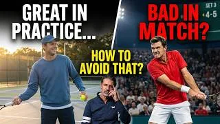 Miniature : Here's why you're worse in matches than in practice! | Patrick Answers Your Tennis Questions!