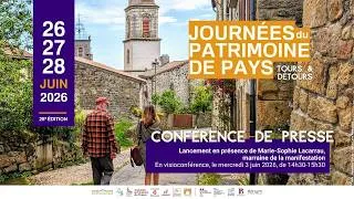 Miniature : Conférence de presse des Journées du Patrimoine de Pays 2026