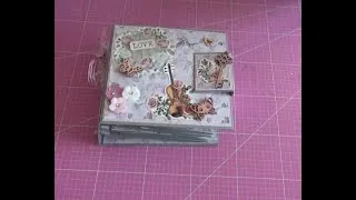 Miniature : Présentation mini album vintage shabby avec des chutes#scrapbooking #album