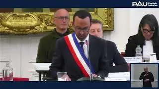 Miniature : Premier discours de Jérôme Marbot maire de Pauau conseil municipal