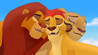 Miniature : La Garde du Roi Lion : Kion retrouve ses parents, Simba et Nala.