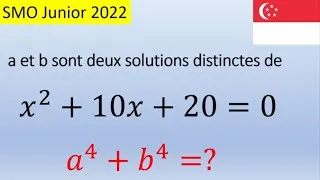 Miniature : SMO 2022 la somme des racines d'une équation puissance 4