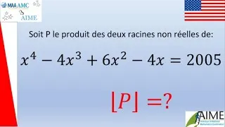 Miniature : AIME 2005 : une fonction plancher et une équation du 4 eme degré