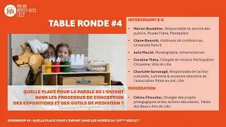 Miniature : TABLE RONDE #4: Quelle place pour la parole de l'enfant dans les expositions et la médiation ?