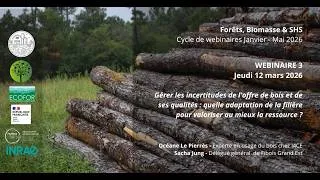 Miniature : Biomasse Forêts & SHS - Webinaire 3 : Gérer les incertitudes de l'offre de bois et de ses qualités