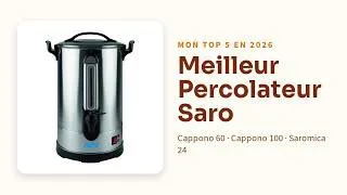 Miniature : Meilleur Percolateur Saro : Mon Top 5 Pro et Buffet
