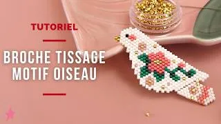 Miniature : Broche Oiseau en Perles Miyuki (Tutoriel Brick Stitch Facile)