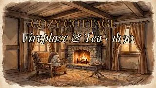 Miniature : Cozy Fireplace & Tea | 1.5 Hours of Relaxing Ambient Music 🦔 | Petite Lune Music
