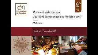 Miniature : WEBINAIRE | « Comment participer aux Journées Européennes des Métiers d’Art ? » - Novembre 2025