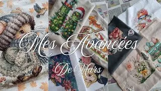 Miniature : Flosstube : mars créatif et productif 🧵💖 #flosstube #crossstitch #pointdecroix 