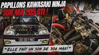 Miniature : J'installe des papillons de Kawasaki Ninja sur ma 205 GTI (ZX-10R)