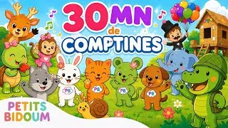 Miniature : Compilation de comptines bébé avec des animaux - Petits bidoum