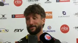 Miniature : Rugby-Nationale, Gilen QUEHEILLE (Albi) après la victoire du RCN à Albi (demi-finale)
