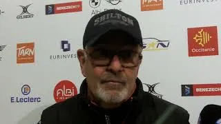 Miniature : Rugby-Nationale, Jacques DELMAS (Narbonne) après la victoire du RCN à Albi (demi-finale)