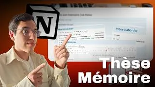 Miniature : Organise ton mémoire avec Notion 📖 (Template)