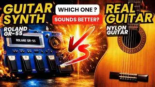 Miniature : Guitar Synthesizer vs Nylon guitar  : which one sounds better ?