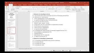 Miniature : Signification et théories linguistiques 2025-2026. Cours n°12