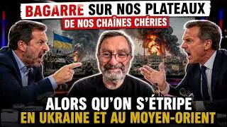 Miniature : Bagarre sur les plateaux de nos chaines chèries alors qu’en Ukraine et au Moyen Orient on s’étripe