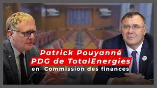 Miniature : Guyane, cotation en bourse, innovation... le PDG de TotalEnergies en Commission des finances