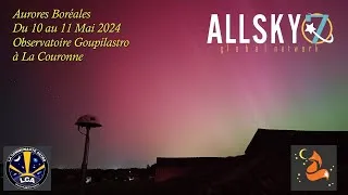 Miniature : Aurores du 10 au 11 mai 2024 avec AllSky7