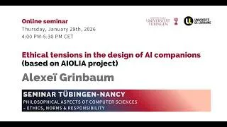 Miniature : Alexei Grinbaum on Ethical tensions in the design of AI companions (based on AIOLIA project)