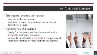 Miniature : Expertise et politique : problématique (1/5)