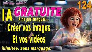 Miniature : IA gratuite pour faire vos Images et vos Vidéos Sans Marquage et illimitée et très facile à utiliser