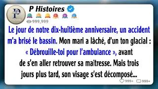 Miniature : Le jour de notre 18e anniversaire, un a*cident m'a broyé le b*ssin. Mon mari m'a dit froidement...