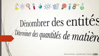 Miniature : 2nde - Dénombrer des entités - 4 - Déterminer des quantités des matière