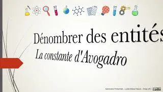 Miniature : 2nde - Dénombrer des entités - 3 - La constante d'Avogadro