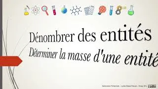 Miniature : 2nde - Dénombrer des entités - 1 - Déterminer la masse d'une entité