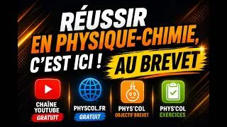 Miniature : Réussir au Brevet en Physique-Chimie : vidéos, QCM, exercices et applications