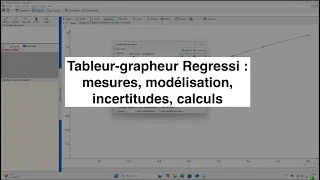 Miniature : Regressi en 2025 : exploitation de mesures, calculs, incertitudes, validation #education #physique