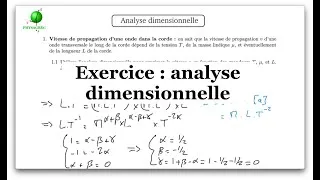 Miniature : Méthodes scientifiques : exercice d'analyse dimensionnelle