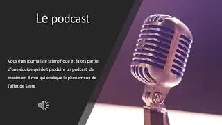 Miniature : Podcast élèves 1ère Escientifique sur l'effet de Serre