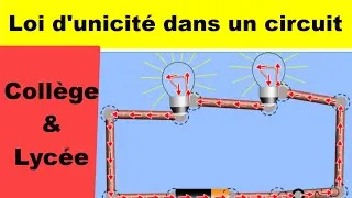 Miniature : Loi de l'intensité dans un circuit en série 👍Loi d' unicité Physique- Collège-Lycée