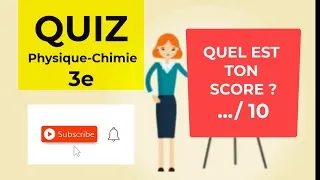 Miniature : QUIZ Molécule pour réviser BREVET 3e / Molécules Formules et modèles moléculaire