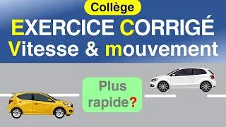 Miniature : La vitesse et le mouvement | Exercice corrigé | Physique.