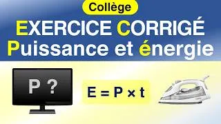 Miniature : La puissance et l'énergie électrique | EXERCICE Corrigé | Physique.