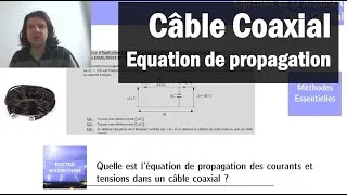 Miniature : Quelle est l'équation de propagation des signaux au sein d'un câble coaxial ?