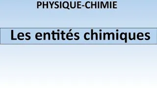 Miniature : Notion d''entité chimique - Physique-chimie niveau seconde