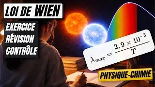 Miniature : 🌌 Loi de WIEN⏳ Exercice 3/3  Rayonnement solaire 🌞Enseignement scientifique 1ère physique chimie