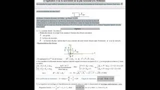 Miniature : Exercice corrigé 2 eme Loi de Newton 2 bac PC 