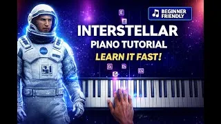 Miniature : Interstellar - FAST and EASIEST TUTORIAL ever ( Easy piano tutorial )