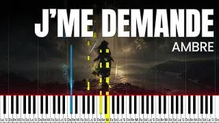 Miniature : J'me demande - AMBRE (PIANO TUTO) #pianotutorial