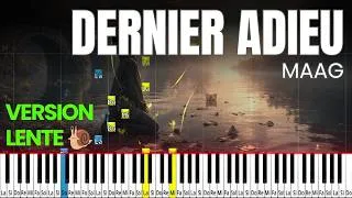 Miniature : 🐌 Dernier adieu - MAAG (TUTO vitesse lente) #pianotutorial