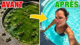 Miniature : Je nettoie ma piscine abandonnée depuis 1 AN pour être prêt pour la canicule ! 🔥 (Avant/Après)