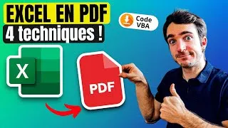 Miniature : EXCEL en PDF en 1 clic : 4 METHODES SIMPLES (+ code VBA GRAUIT📄)